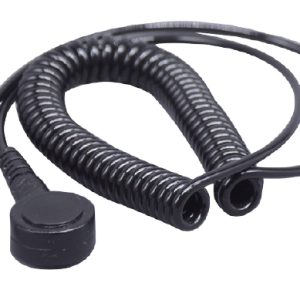 Wrist Band Coil Cord, Buttons & Ring Terminal